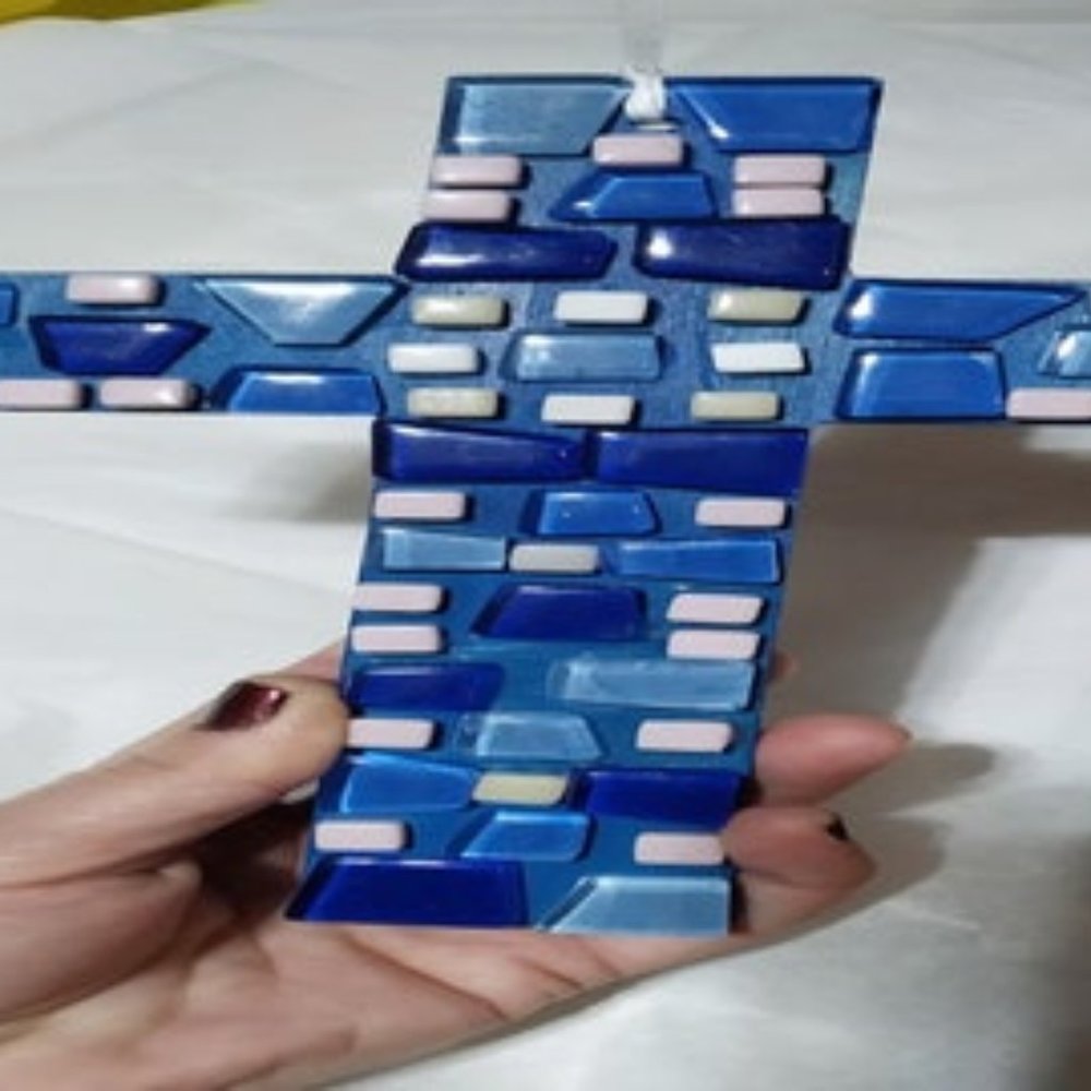 Orifinal handmade Mosaic art "THE CROSS "